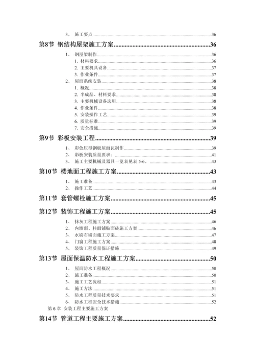 XX施工厂房施工技术方案作业.docx