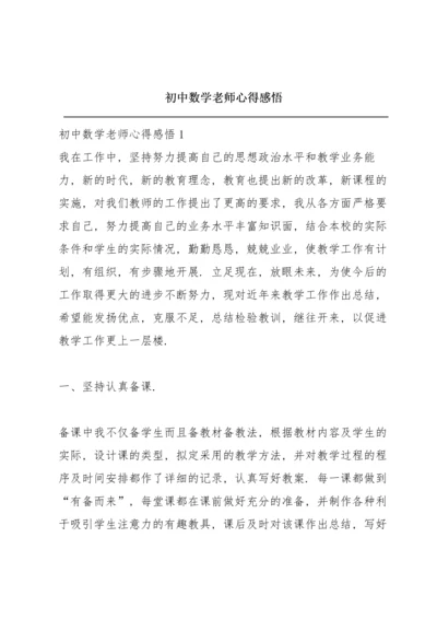 初中数学老师心得感悟.docx