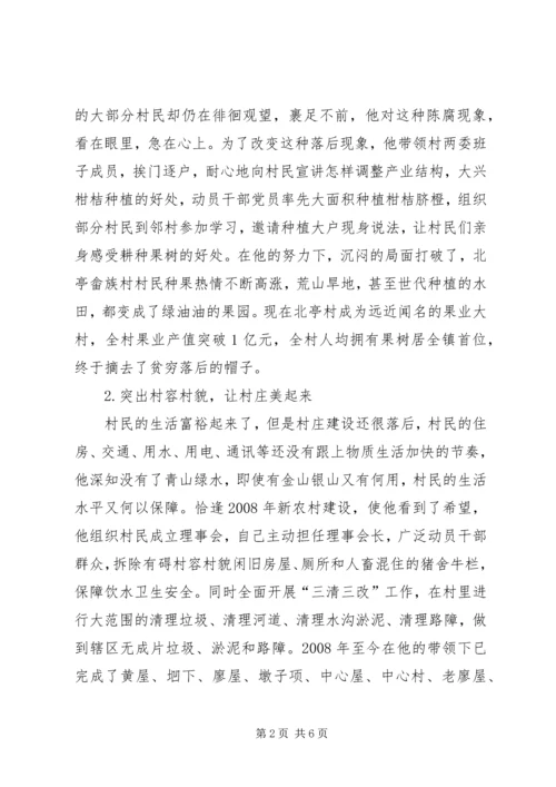 村党支部书记主要事迹材料.docx