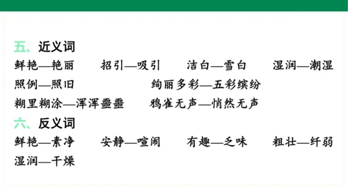 统编版语文三年级上册期中复习单元知识盘点  课件