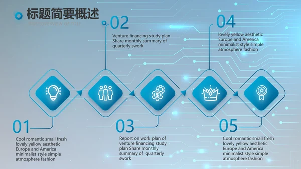 蓝色电子数码科技年终工作总结PPT
