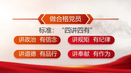 红色党建党支部年终工作总结汇报PPT