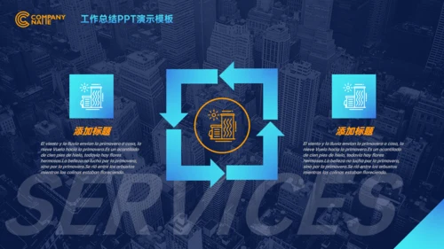 智能科技城市工作总结通用PPT演示模板