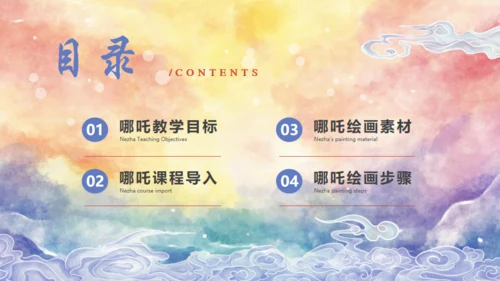 哪吒创意美术课通用PPT模板