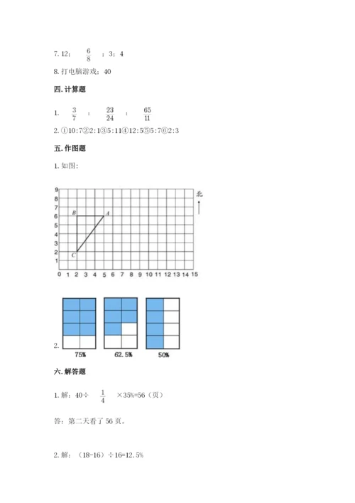 人教版六年级上册数学期末测试卷附答案【巩固】.docx