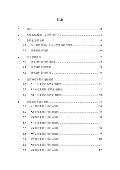 水合氯醛樟脑复方药品销售数据市场调研综合报告.docx