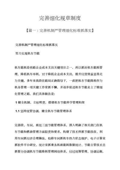 完善细化专项规章新规制度.docx