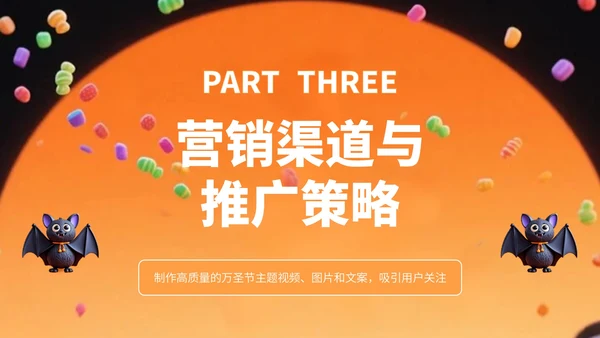 橙黄色卡通风万圣节活动营销方案PPT