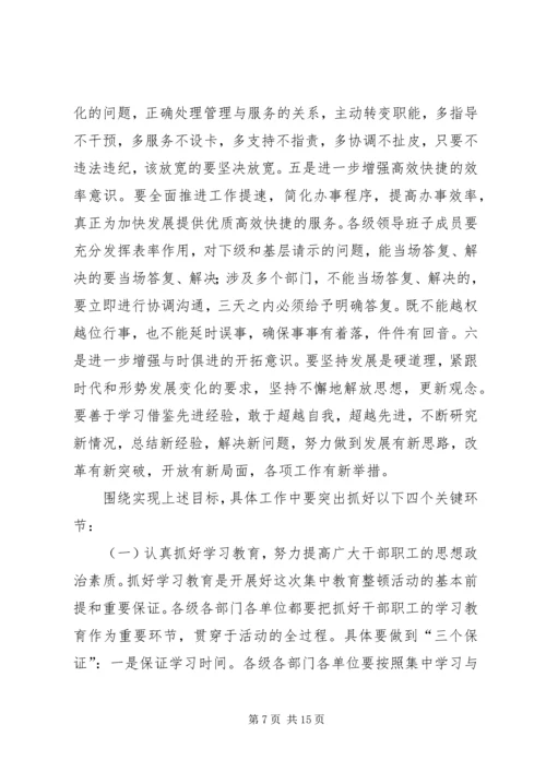 在全区思想作风教育整顿活动动员大会上的讲话.docx