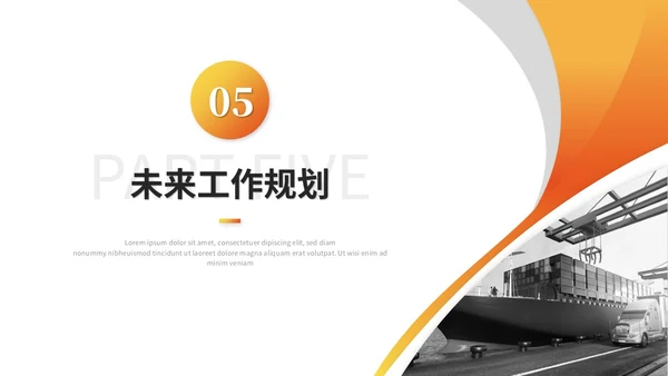 简约商务国际物流海运物流工作总结工作汇报ppt模板