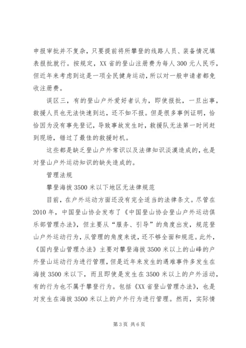 四川登山户外运动救援大会结束偷登是事故祸首.docx