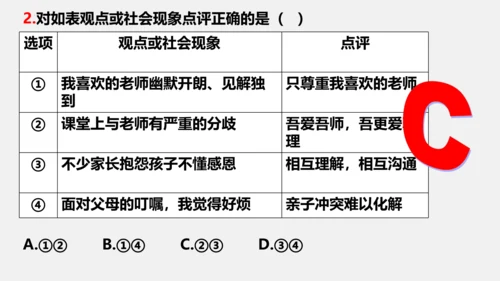 【新课标】七上第三单元 师长情谊 期末复习课件(共38张PPT)