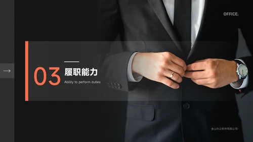 个人岗位竞聘正装西服通用PPT模板