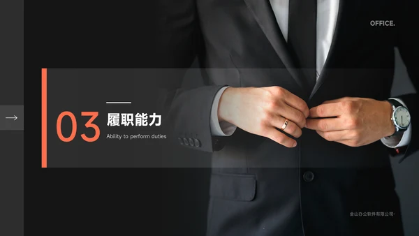 个人岗位竞聘正装西服通用PPT模板