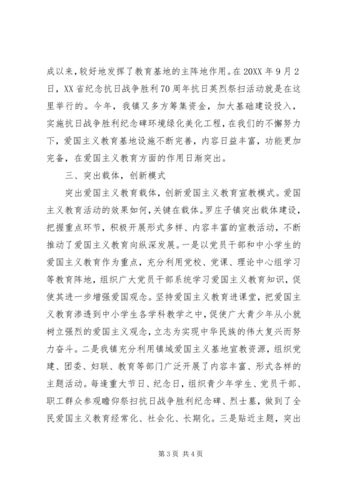 乡镇爱国主义教育做法和经验汇报.docx