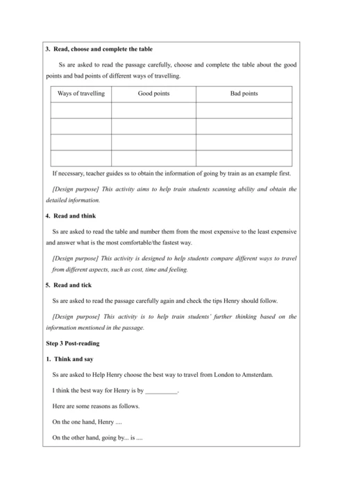 Unit 2 Reading and vocabulary-教学设计