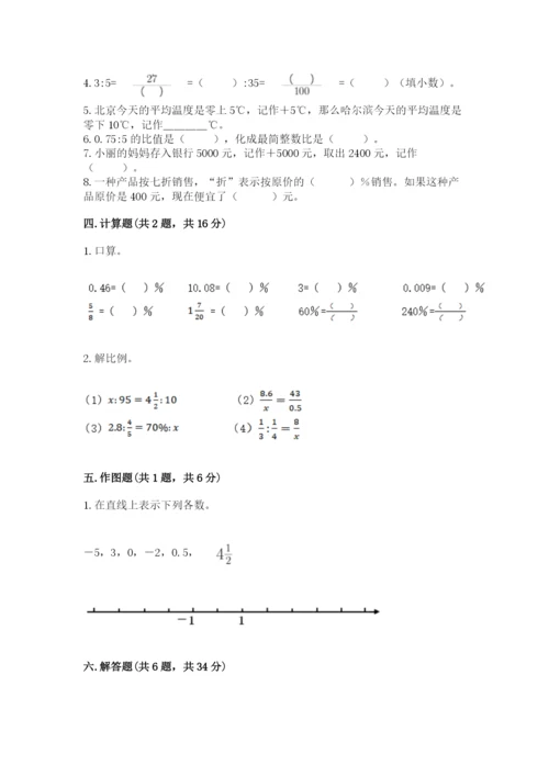 沪教版数学六年级下册期末检测试题附答案（轻巧夺冠）.docx