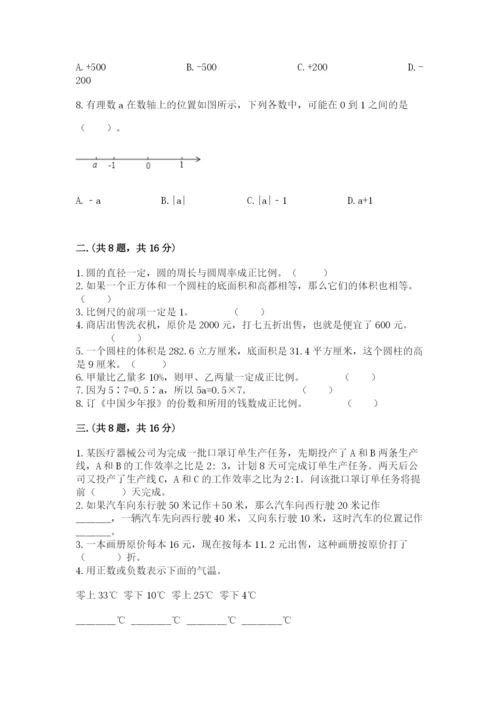 苏教版数学小升初模拟试卷（精练）.docx