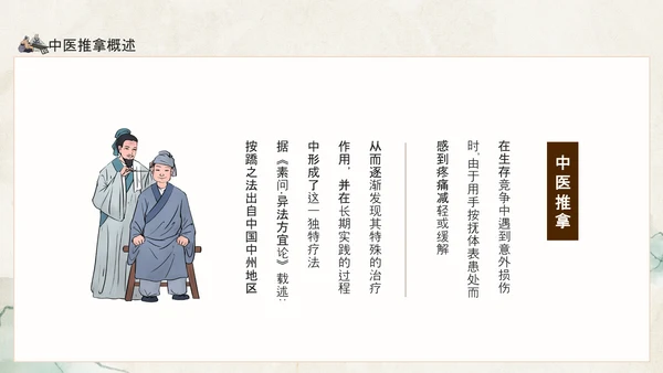 中医推拿传统医学传承中医药文化PPT模板