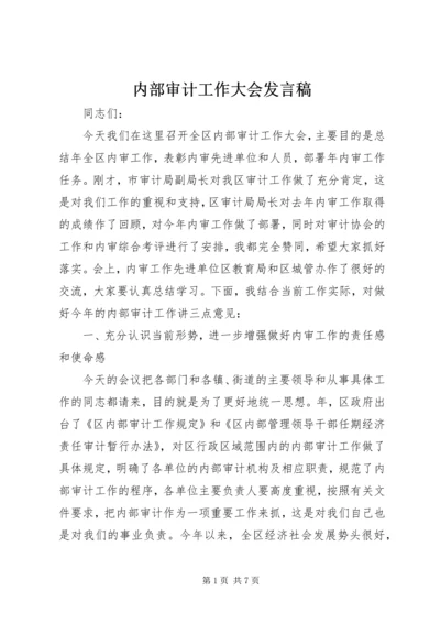 内部审计工作大会发言稿.docx