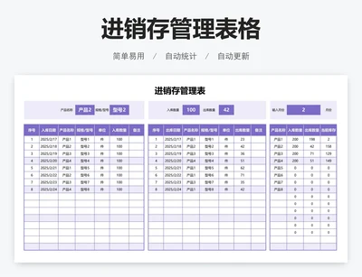 进销存管理表格