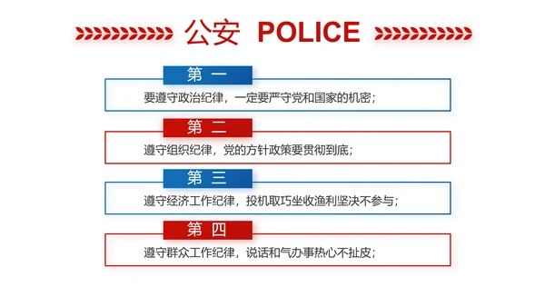 蓝色大气公安警察年终工作计划动态PPT模板
