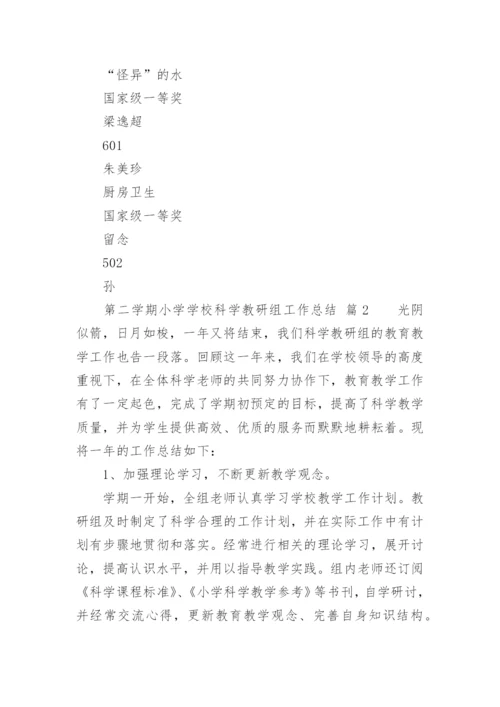 第二学期小学学校科学教研组工作总结_1.docx