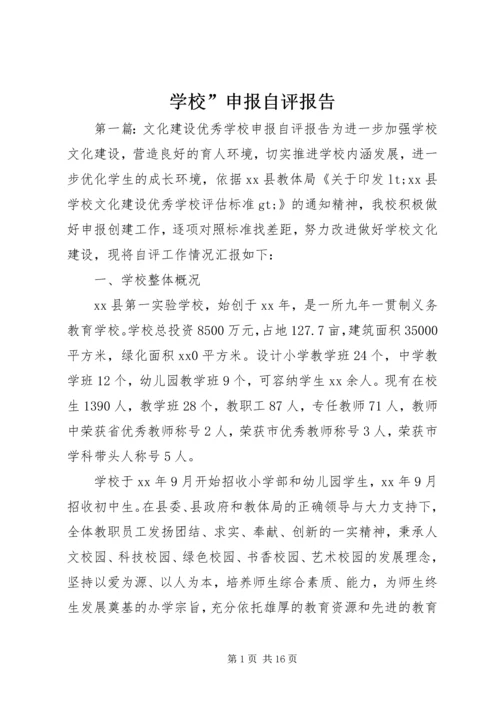 学校”申报自评报告.docx