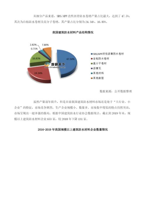 下游推动我国建筑防水材料行业产量增长未来需求仍有提升空间.docx