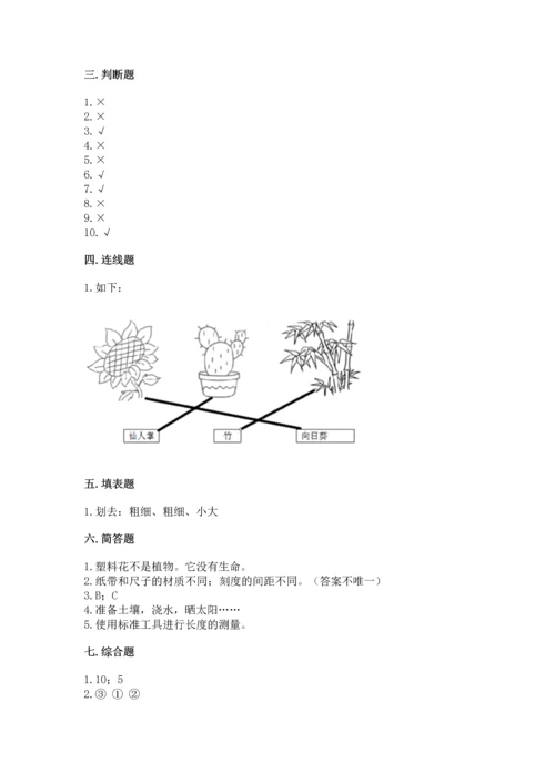 教科版一年级上册科学期末测试卷精品【突破训练】.docx