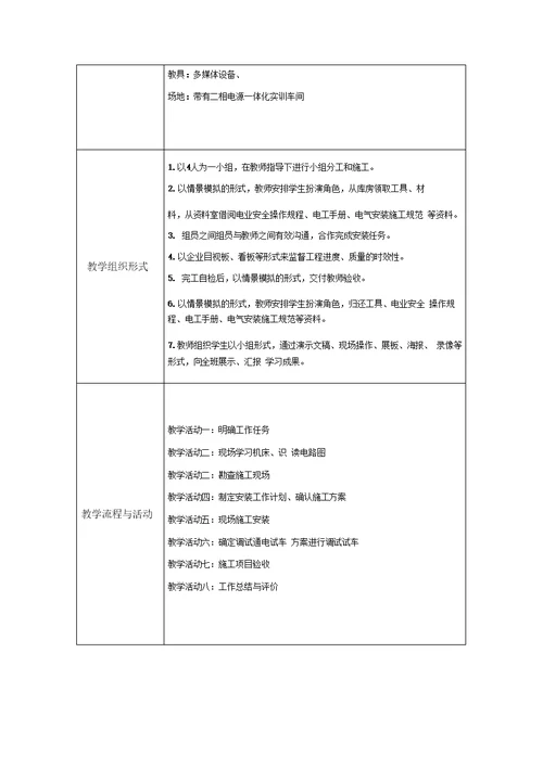 钻床电气安装学习任务设计方案