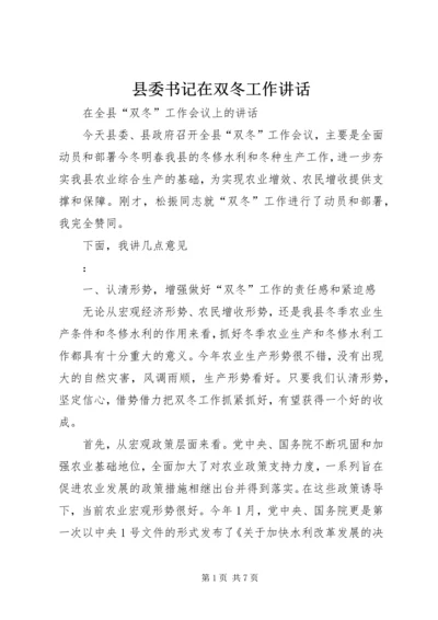 县委书记在双冬工作讲话 (3).docx