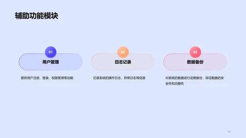 蓝紫色玻璃形态3D软件架构设计答辩PPT