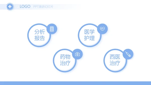 蓝色医疗手术室带教动态PPT模板