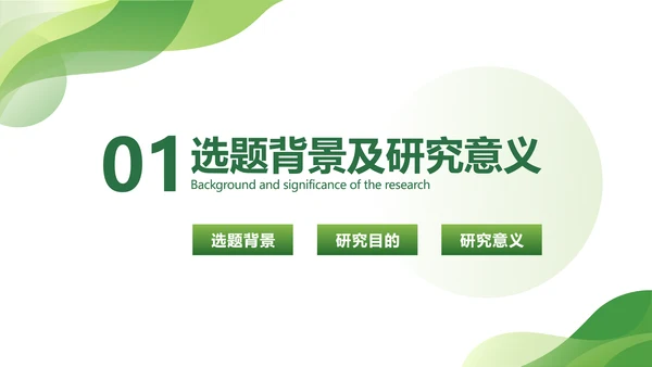 渐变风绿色毕业论文答辩PPT