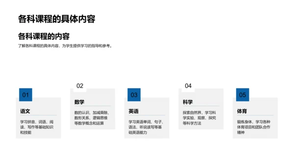 新学期课程解读PPT模板