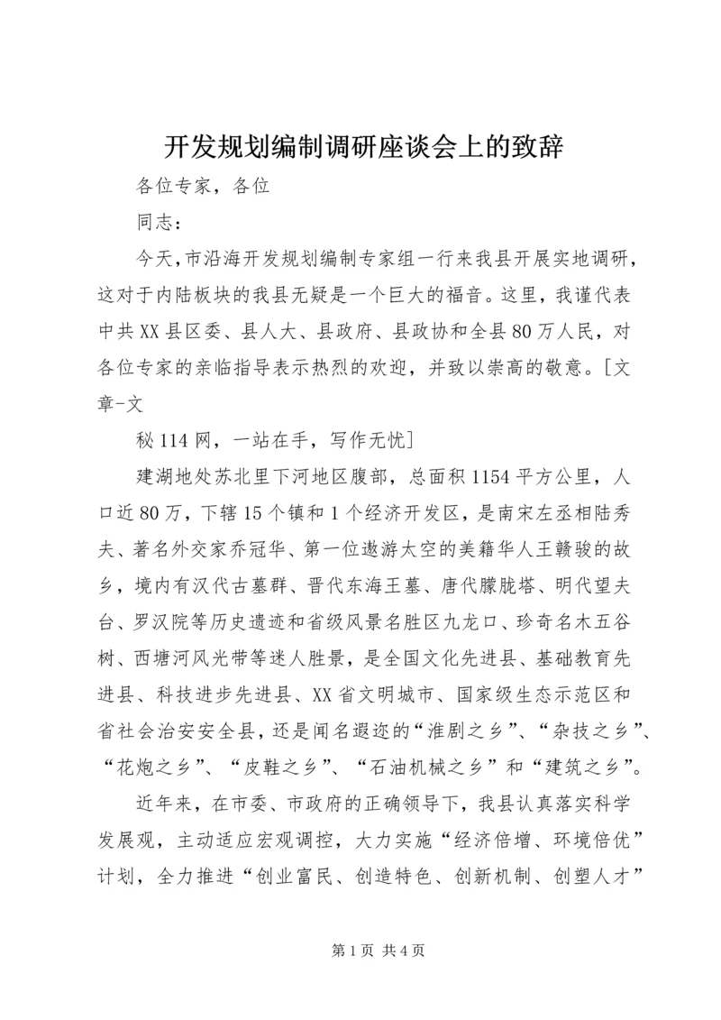 开发规划编制调研座谈会上的致辞 (3).docx