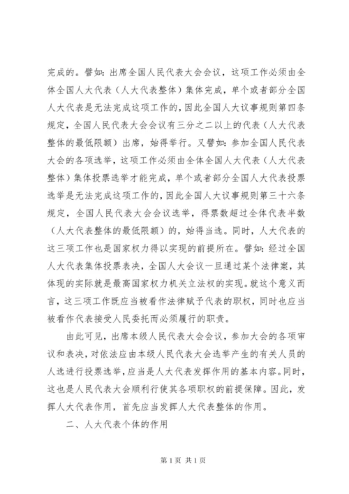 发挥人大代表作用问题.docx