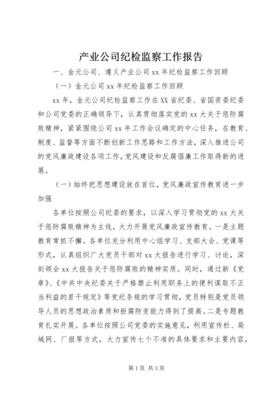 产业公司纪检监察工作报告.docx