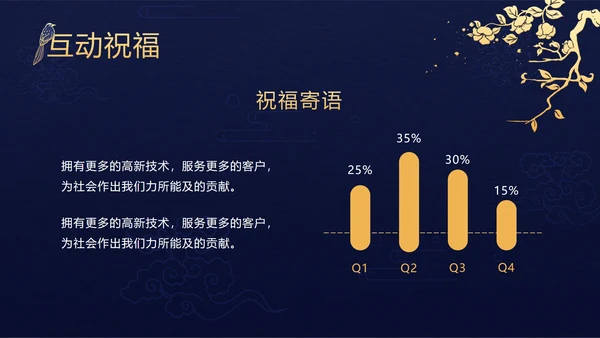 红蓝中国风年会ppt模板