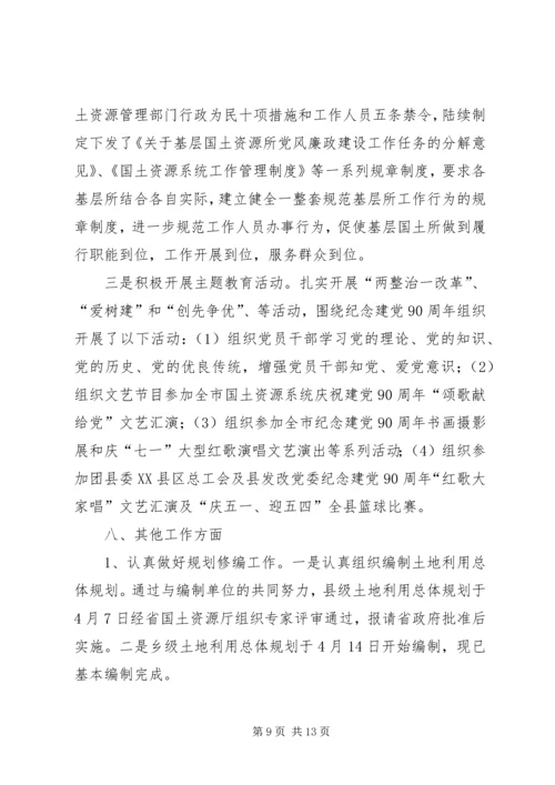 国土管理重点工作汇报.docx