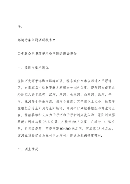 关于环境污染问题调研报告五篇.docx