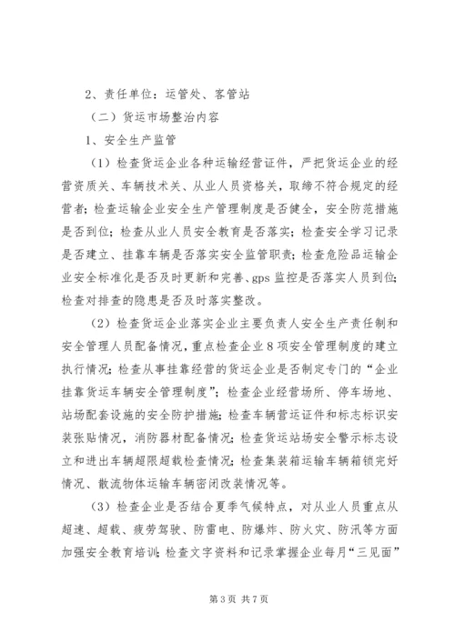 运输市场专项整顿指导方案.docx