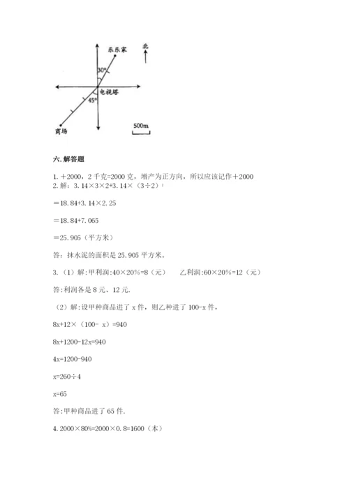 小学六年级下册数学期末卷【易错题】.docx