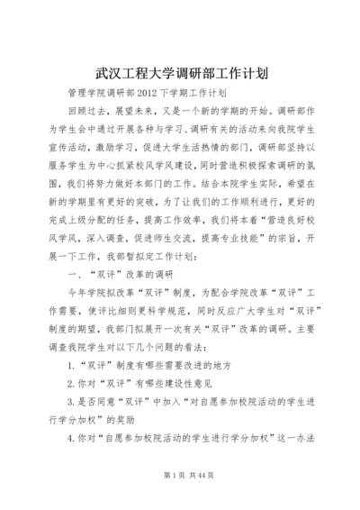 武汉工程大学调研部工作计划_1.docx