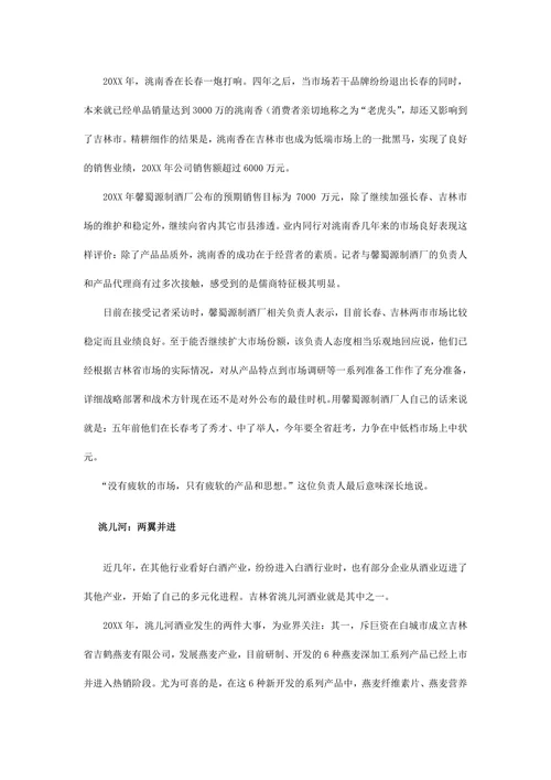 白酒市场分析报告
