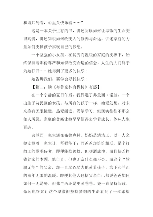 布鲁克林有棵树读后感500字.docx