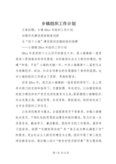 乡镇组织工作计划.docx