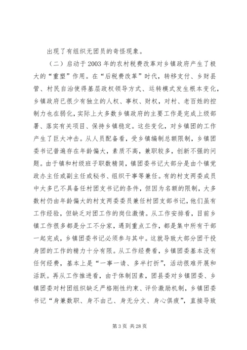 共青团工作存在问题.docx