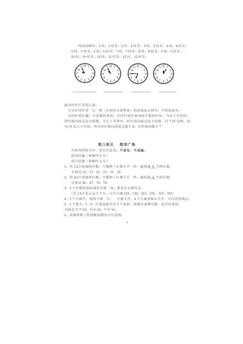 人教数学二年级上册1-8单元知识点梳理.docx